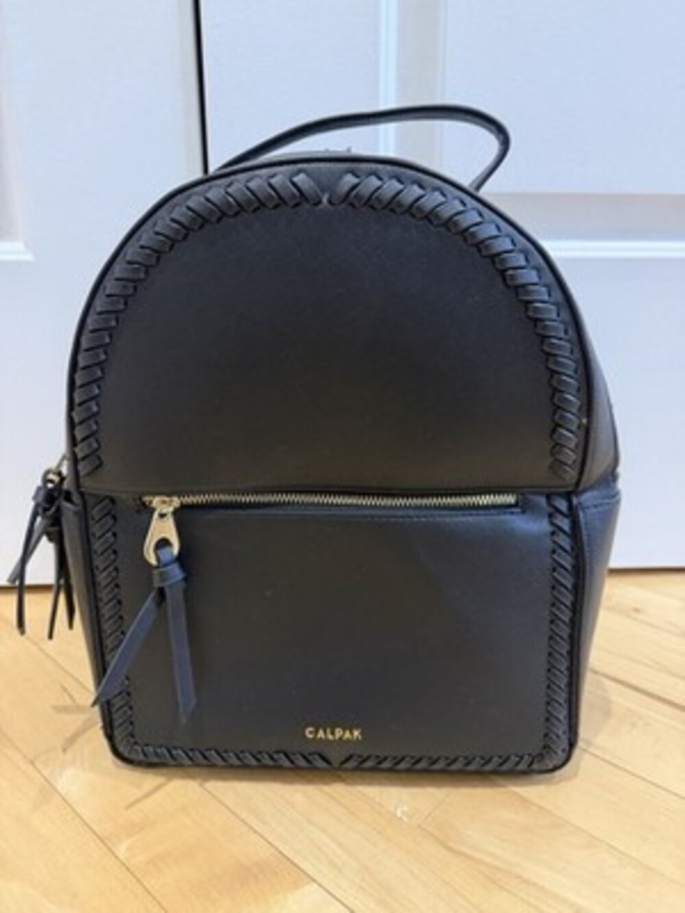 Calpak Kaya 15-inch Laptop Backpack Black Gold Trim With Dust Bag EUC